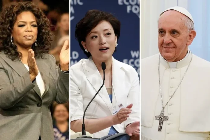 Pope Francis, Yang Lan, and Oprah Winfrey